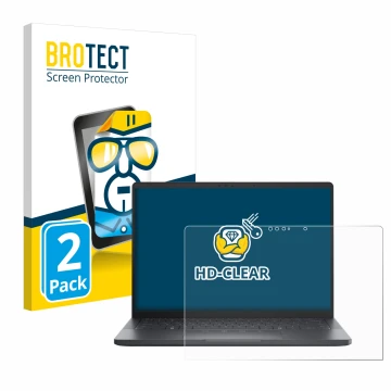 Vorderseite einer Produktverpackung mit dem Markenlogo BROTECT. Daneben ist das Gerät Dell Pro 13 Premium mit dem zugehörigen 