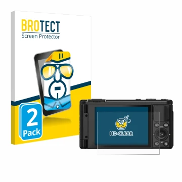 Vorderseite einer Produktverpackung mit dem Markenlogo BROTECT. Daneben ist das Gerät Yashica City 100 mit dem zugehörigen Dis