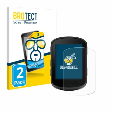 Vorderseite einer Produktverpackung mit dem Markenlogo BROTECT. Daneben ist das Gerät Garmin Edge 540 Solar mit dem zugehörige