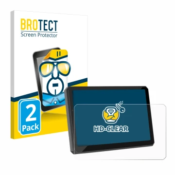 Vorderseite einer Produktverpackung mit dem Markenlogo BROTECT. Daneben ist das Gerät Carpuride W712D 7