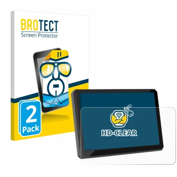 Vorderseite einer Produktverpackung mit dem Markenlogo BROTECT. Daneben ist das Gerät Carpuride W702BS 7