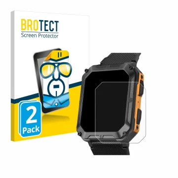 Vorderseite einer Produktverpackung mit dem Markenlogo BROTECT. Daneben ist das Gerät Stahlgear Thor mit dem zugehörigen Displ