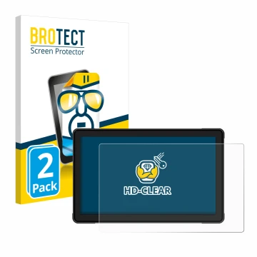 Vorderseite einer Produktverpackung mit dem Markenlogo BROTECT. Daneben ist das Gerät Woibugee Motorrad Carplay 7
