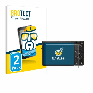 Vorderseite einer Produktverpackung mit dem Markenlogo BROTECT. Daneben ist das Gerät Sony Cyber-Shot DSC-RX100 VIIA mit dem z