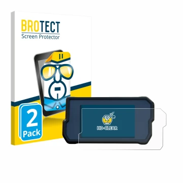 Vorderseite einer Produktverpackung mit dem Markenlogo BROTECT. Daneben ist das Gerät KTM RC125 / RC390 2022+ mit dem zugehöri