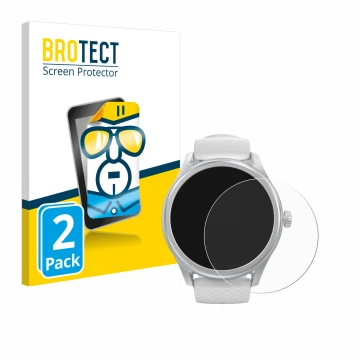 Vorderseite einer Produktverpackung mit dem Markenlogo BROTECT. Daneben ist das Gerät Hama Smartwatch 5010 mit dem zugehörigen