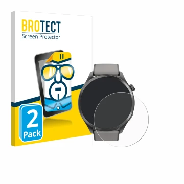 Vorderseite einer Produktverpackung mit dem Markenlogo BROTECT. Daneben ist das Gerät Hama Smartwatch 9000 mit dem zugehörigen