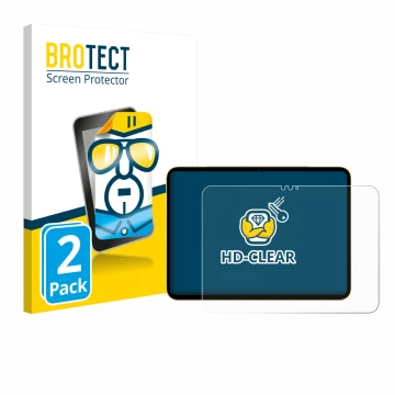 Vorderseite einer Produktverpackung mit dem Markenlogo BROTECT. Daneben ist das Gerät Apple iPad Air 11