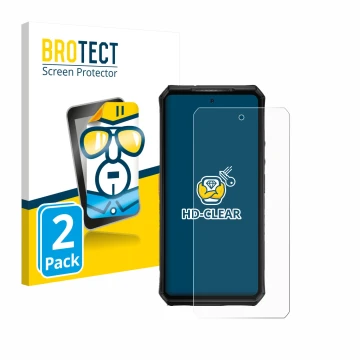 Vorderseite einer Produktverpackung mit dem Markenlogo BROTECT. Daneben ist das Gerät Ulefone Armor 28 Ultra Thermal mit dem z