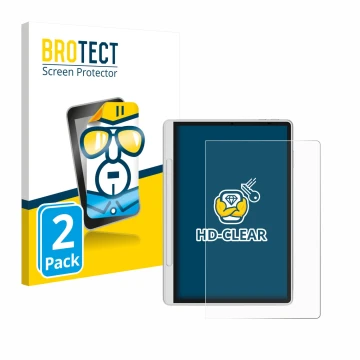 Vorderseite einer Produktverpackung mit dem Markenlogo BROTECT. Daneben ist das Gerät XP-Pen Magic Note Pad mit dem zugehörige