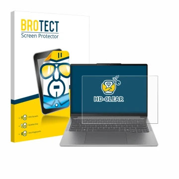 Vorderseite einer Produktverpackung mit dem Markenlogo BROTECT. Daneben ist das Gerät Lenovo IdeaPad Pro 5 Gen 10 14