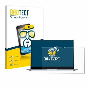 Vorderseite einer Produktverpackung mit dem Markenlogo BROTECT. Daneben ist das Gerät Samsung Galaxy Book4 15.6