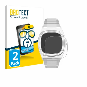 Vorderseite einer Produktverpackung mit dem Markenlogo BROTECT. Daneben ist das Gerät Timex Reissue 1983 E mit dem zugehörigen