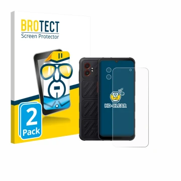 Vorderseite einer Produktverpackung mit dem Markenlogo BROTECT. Daneben ist das Gerät Samsung Galaxy XCover 7 Pro (Display+Kam