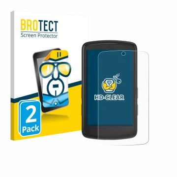 Vorderseite einer Produktverpackung mit dem Markenlogo BROTECT. Daneben ist das Gerät Bryton Rider S810 mit dem zugehörigen Di
