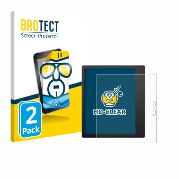 Vorderseite einer Produktverpackung mit dem Markenlogo BROTECT. Daneben ist das Gerät Boox Go 7 mit dem zugehörigen Displaysch