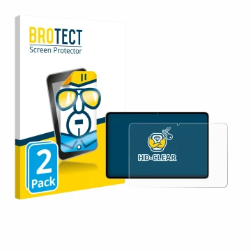 Vorderseite einer Produktverpackung mit dem Markenlogo BROTECT. Daneben ist das Gerät Nubia Pad Pro mit dem zugehörigen Displa