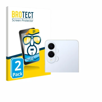 Vorderseite einer Produktverpackung mit dem Markenlogo BROTECT. Daneben ist das Gerät Samsung Galaxy S25 Edge (NUR Kameraschut