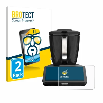 Vorderseite einer Produktverpackung mit dem Markenlogo BROTECT. Daneben ist das Gerät Vorwerk Bimby TM7 mit dem zugehörigen Di