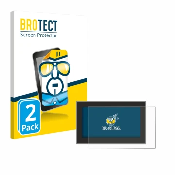 Vorderseite einer Produktverpackung mit dem Markenlogo BROTECT. Daneben ist das Gerät Headrush Flex Prime mit dem zugehörigen 