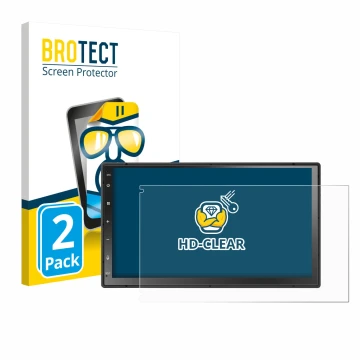 Vorderseite einer Produktverpackung mit dem Markenlogo BROTECT. Daneben ist das Gerät Atoto A5LG2B7T 7