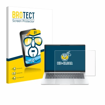 Vorderseite einer Produktverpackung mit dem Markenlogo BROTECT. Daneben ist das Gerät HP EliteBook 8 G1i 14