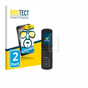 Vorderseite einer Produktverpackung mit dem Markenlogo BROTECT. Daneben ist das Gerät AGM M10 mit dem zugehörigen Displayschut