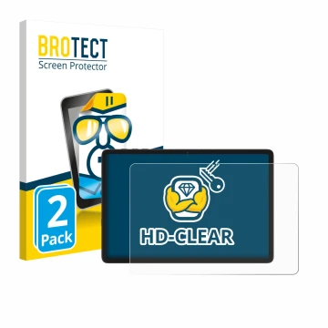 Vorderseite einer Produktverpackung mit dem Markenlogo BROTECT. Daneben ist das Gerät Tabwee T20 10.1