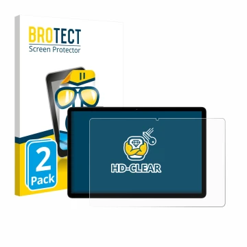 Vorderseite einer Produktverpackung mit dem Markenlogo BROTECT. Daneben ist das Gerät Doogee Tab G6 mit dem zugehörigen Displa