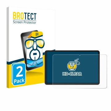 Vorderseite einer Produktverpackung mit dem Markenlogo BROTECT. Daneben ist das Gerät Doogee V Pad 12