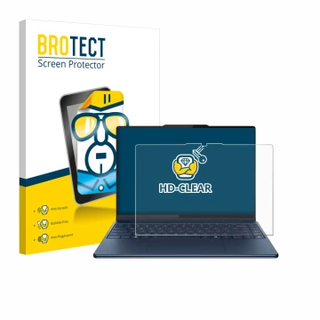 Vorderseite einer Produktverpackung mit dem Markenlogo BROTECT. Daneben ist das Gerät Lenovo Yoga Pro 9i Gen 10 Aura Edition 1