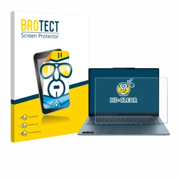 Vorderseite einer Produktverpackung mit dem Markenlogo BROTECT. Daneben ist das Gerät Lenovo Yoga Slim 7 Gen 10 14