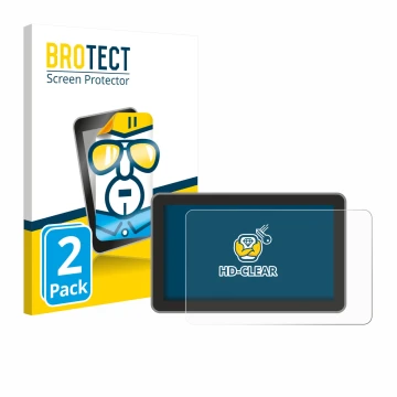 Vorderseite einer Produktverpackung mit dem Markenlogo BROTECT. Daneben ist das Gerät Bambu Lab H2D mit dem zugehörigen Displa