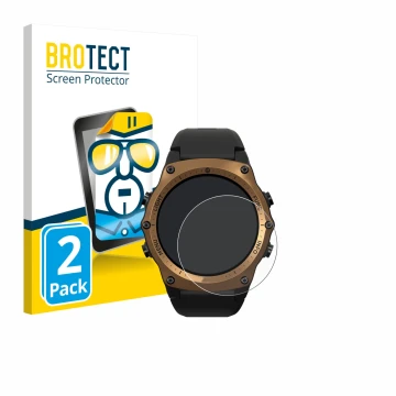 Vorderseite einer Produktverpackung mit dem Markenlogo BROTECT. Daneben ist das Gerät Shearwater Teric dive computer mit dem z