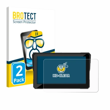 Vorderseite einer Produktverpackung mit dem Markenlogo BROTECT. Daneben ist das Gerät Carpuride W702S Pro 7