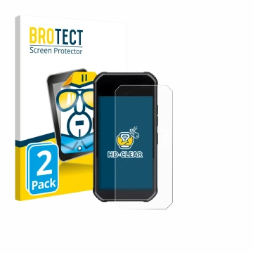 Vorderseite einer Produktverpackung mit dem Markenlogo BROTECT. Daneben ist das Gerät SkyCaddie Pro 5X mit dem zugehörigen Dis
