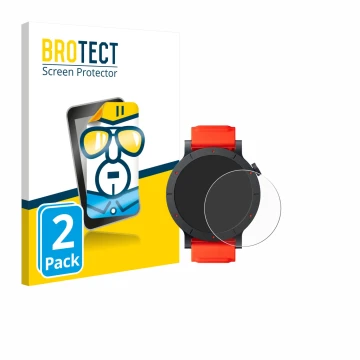 Vorderseite einer Produktverpackung mit dem Markenlogo BROTECT. Daneben ist das Gerät Nothing CMF Watch 3 Pro mit dem zugehöri