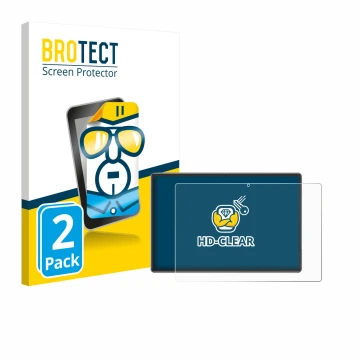 Vorderseite einer Produktverpackung mit dem Markenlogo BROTECT. Daneben ist das Gerät Xgody P60 Pro mit dem zugehörigen Displa