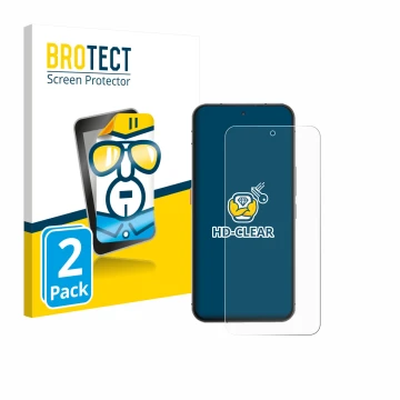 Vorderseite einer Produktverpackung mit dem Markenlogo BROTECT. Daneben ist das Gerät Oukitel WP210 5G mit dem zugehörigen Dis
