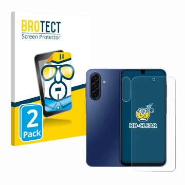 Vorderseite einer Produktverpackung mit dem Markenlogo BROTECT. Daneben ist das Gerät Samsung Galaxy A17 5G (Display+Kamera) m