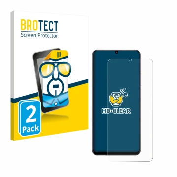 Vorderseite einer Produktverpackung mit dem Markenlogo BROTECT. Daneben ist das Gerät realme Note 70T mit dem zugehörigen Disp