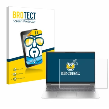 Vorderseite einer Produktverpackung mit dem Markenlogo BROTECT. Daneben ist das Gerät HP EliteBook 6 G1i 14 mit dem zugehörige