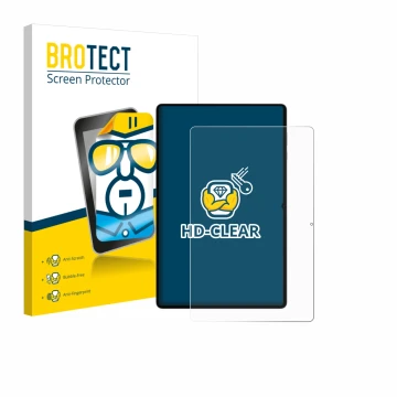 Vorderseite einer Produktverpackung mit dem Markenlogo BROTECT. Daneben ist das Gerät Samsung Galaxy Tab S11 Ultra (Hochformat