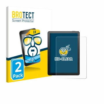 Vorderseite einer Produktverpackung mit dem Markenlogo BROTECT. Daneben ist das Gerät Bigme B6 Color mit dem zugehörigen Displ