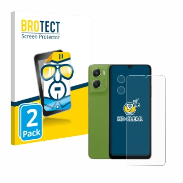 Vorderseite einer Produktverpackung mit dem Markenlogo BROTECT. Daneben ist das Gerät Motorola Moto G06 Power (Display+Kamera)