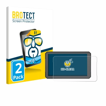 Vorderseite einer Produktverpackung mit dem Markenlogo BROTECT. Daneben ist das Gerät BOUWOIMA Motorrad Carplay 7