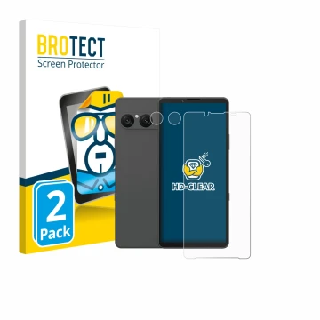 Vorderseite einer Produktverpackung mit dem Markenlogo BROTECT. Daneben ist das Gerät Sony Xperia 10 VII (Display+Kamera) mit 