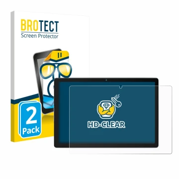 Vorderseite einer Produktverpackung mit dem Markenlogo BROTECT. Daneben ist das Gerät Yicty MB1001 10.1