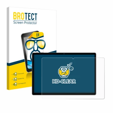 Vorderseite einer Produktverpackung mit dem Markenlogo BROTECT. Daneben ist das Gerät Pixpeak L211-EEA 14.1