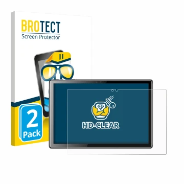 Vorderseite einer Produktverpackung mit dem Markenlogo BROTECT. Daneben ist das Gerät Tibuta A10 10.1